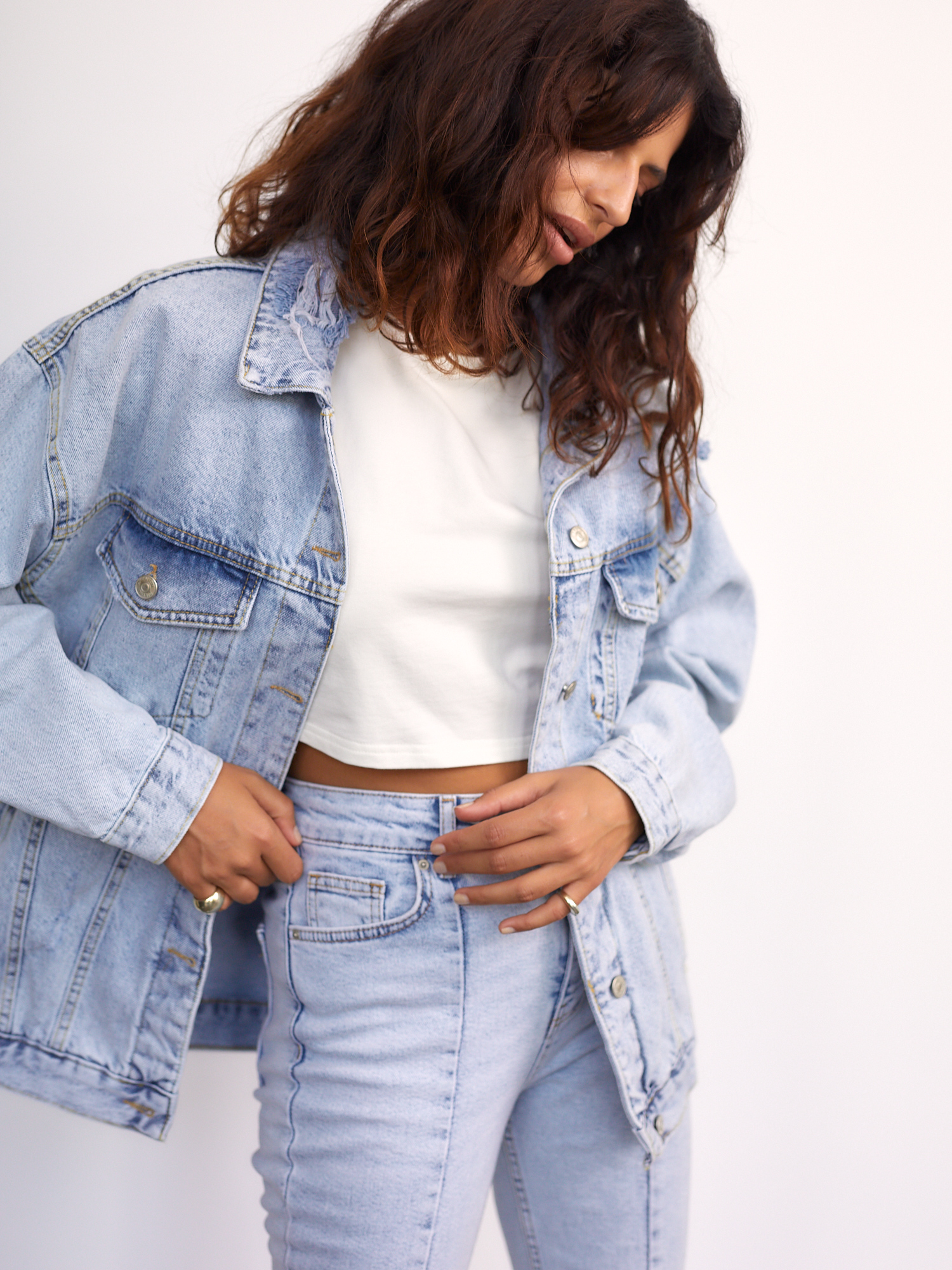 Skye hot sale denim blazer