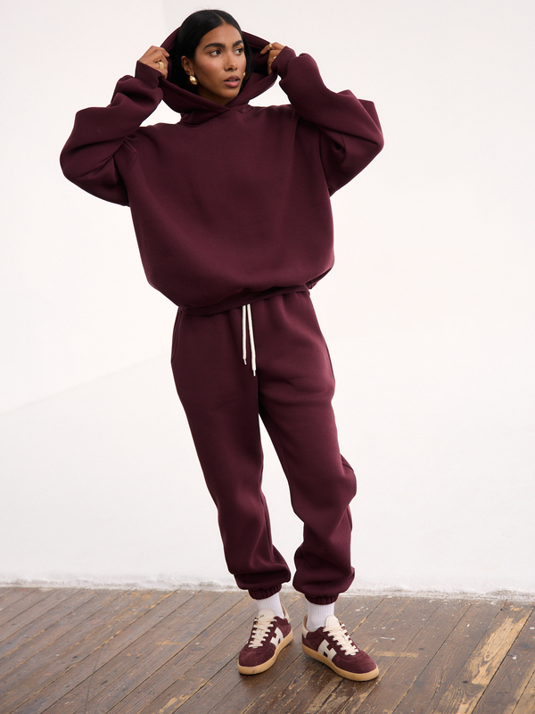 PADDED RED WINE JOGGERS