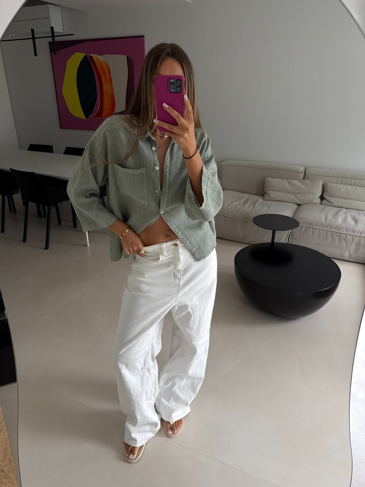 LNIANA KOSZULA BOX OLIVE