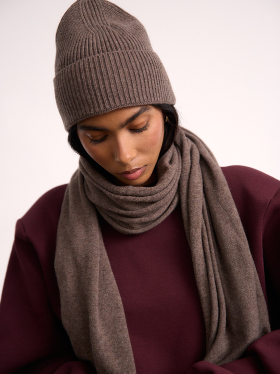 CASHMERE BROWN BEANIE