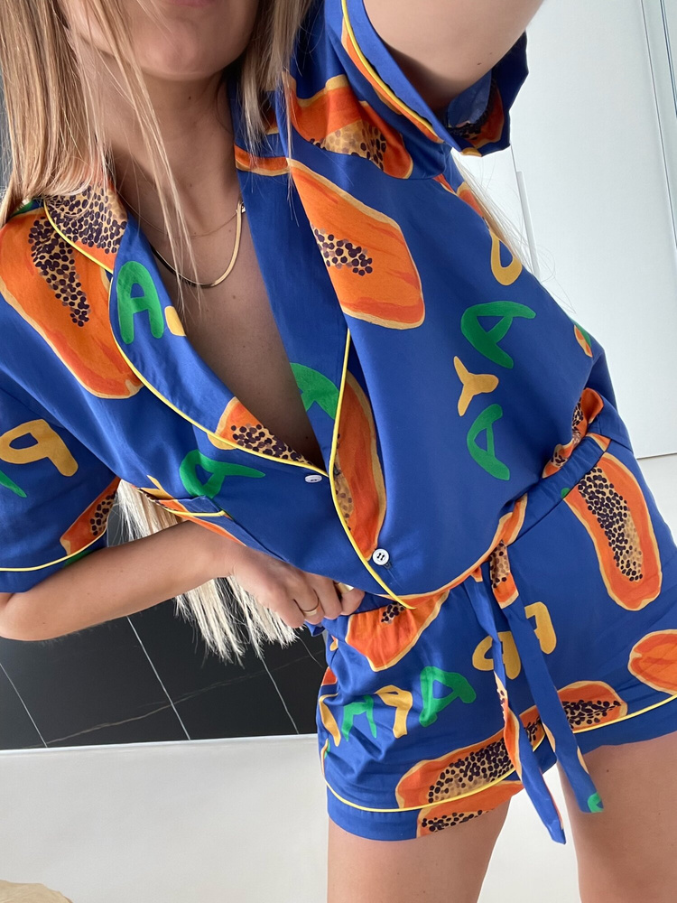 KRÓTKA KOSZULA OD PIŻAMY BLUE PAPAYA