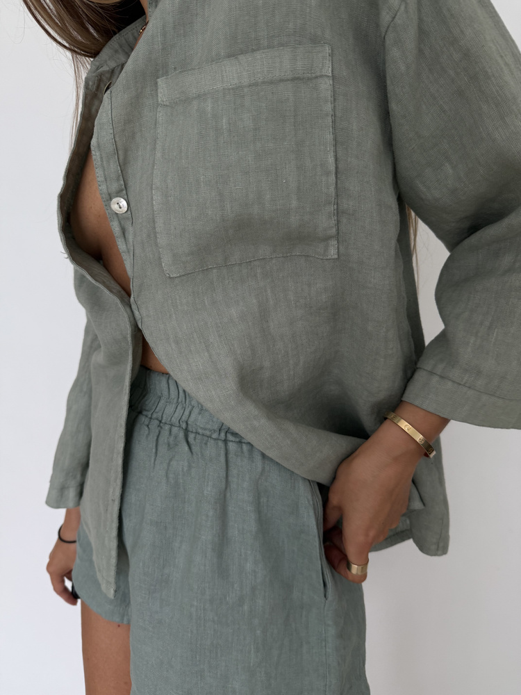 LNIANA KOSZULA BOX OLIVE