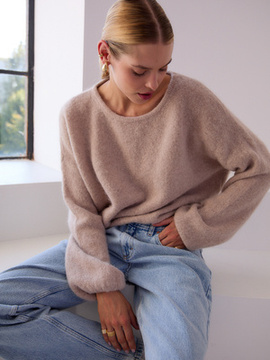 DUSTY PINK PUFF SWEATER