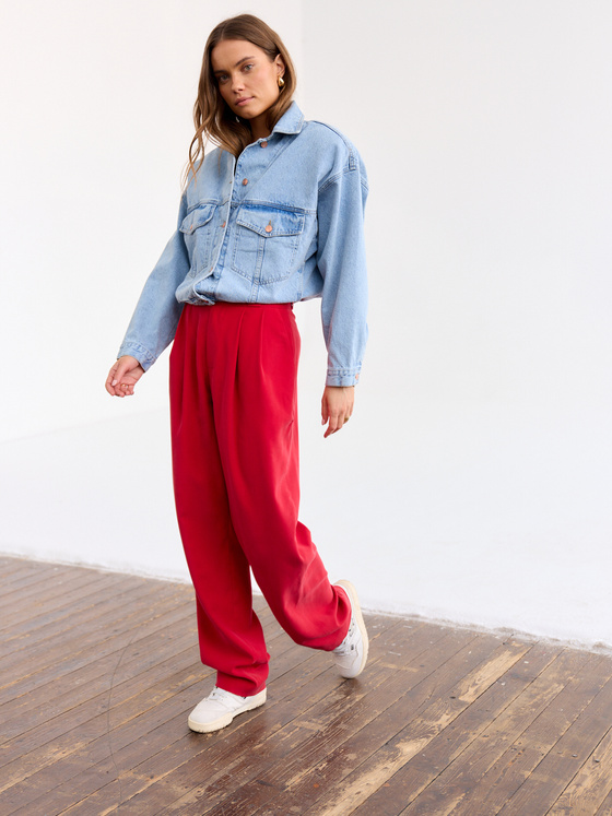 EDIE RED TALL PANTS