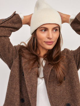 MERINO WOOL CREAM BEANIE